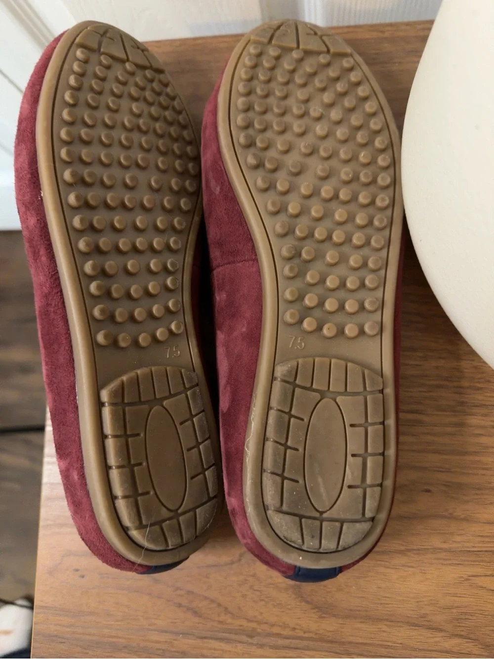 Crown & Ivy Burgundy Suede Bow Loafers | Size 7.5 | Quiet Luxury Fall Flats